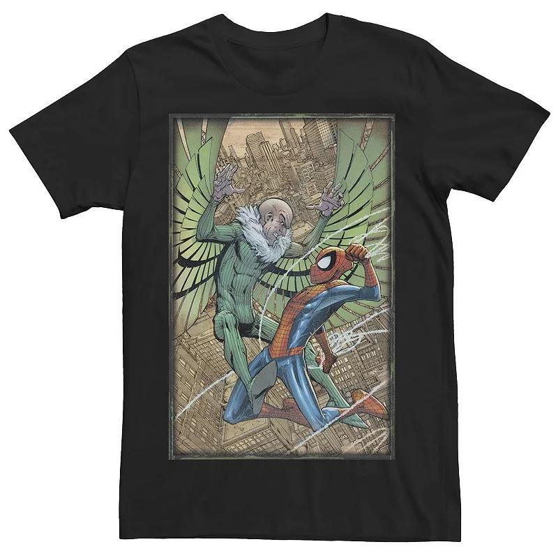 Mens Marvel Spider-Man And Vulture Action Poster Tee Product Image