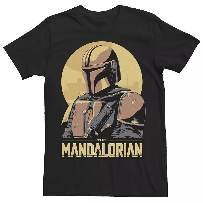 Mens Star Wars The Mandalorian Pastel Sunset Tee Black Product Image