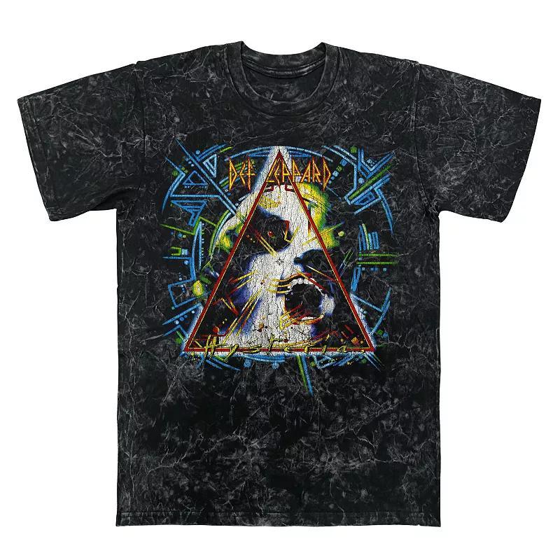 Mens Def Leppard Hysteria Mineral Wash Graphic Tee Product Image