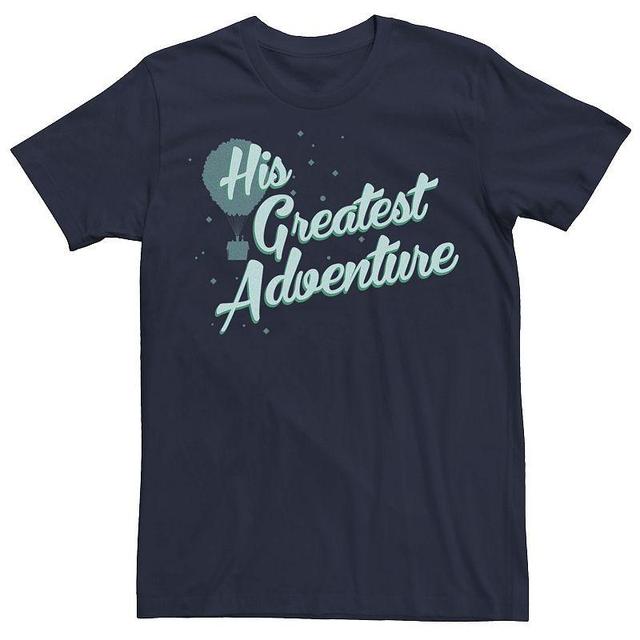 Disney / Pixars Up Mens Valentines Day His Greatest Adventure Tee Blue Product Image