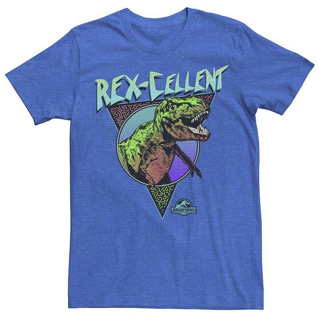 Mens Jurassic World Rex-Cellent Retro Colors Tee Royal Grey Product Image