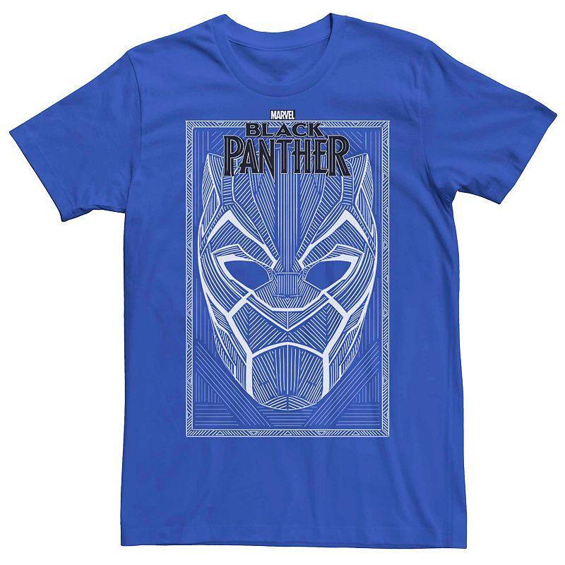 Mens Marvel Black Panther Line Sketch Graphic Tee Brt Blue Product Image