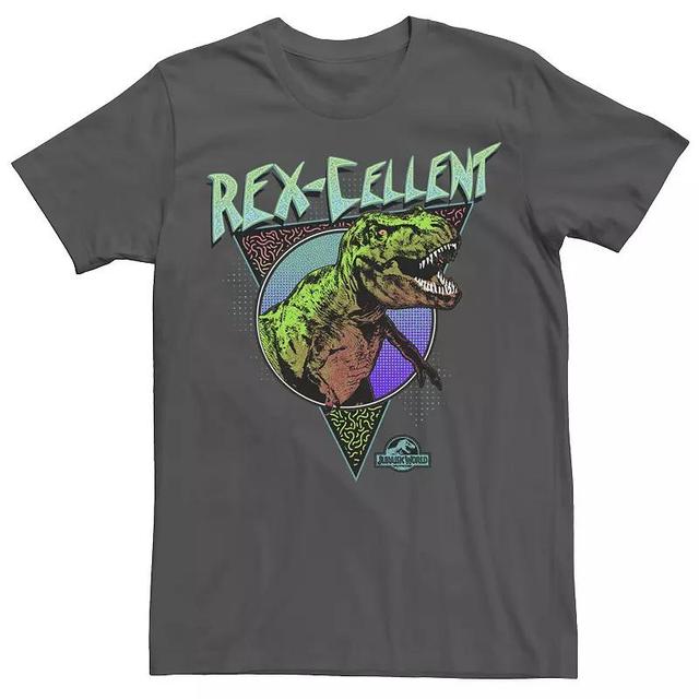 Mens Jurassic World Rex-Cellent Retro Colors Graphic Tee Blue Product Image