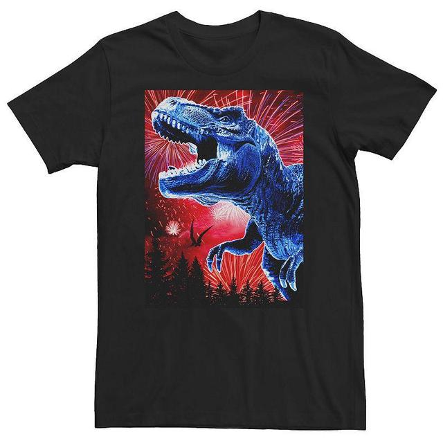 Big & Tall Fifth Sun T-Rex Fireworks Poster Tee, Mens Product Image