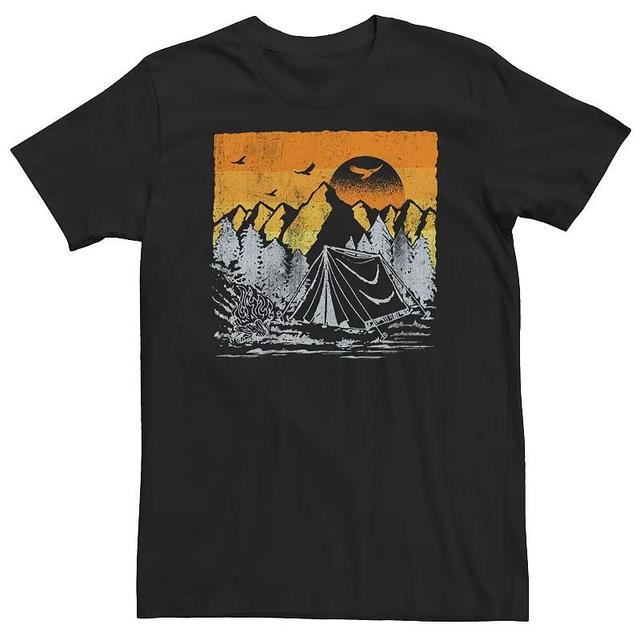 Big & Tall Camping Mountain Range Tonal Poster Tee, Mens Product Image