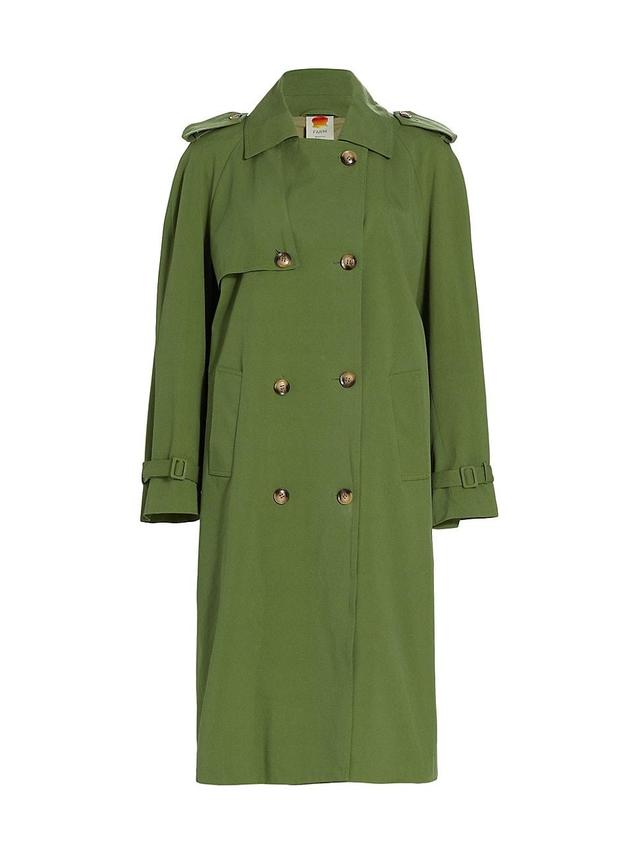 Womens Cotton-Blend Trench Coat Product Image