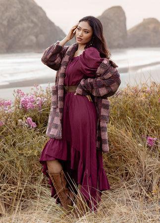 Gertie Coat in Rose Plaid Product Image