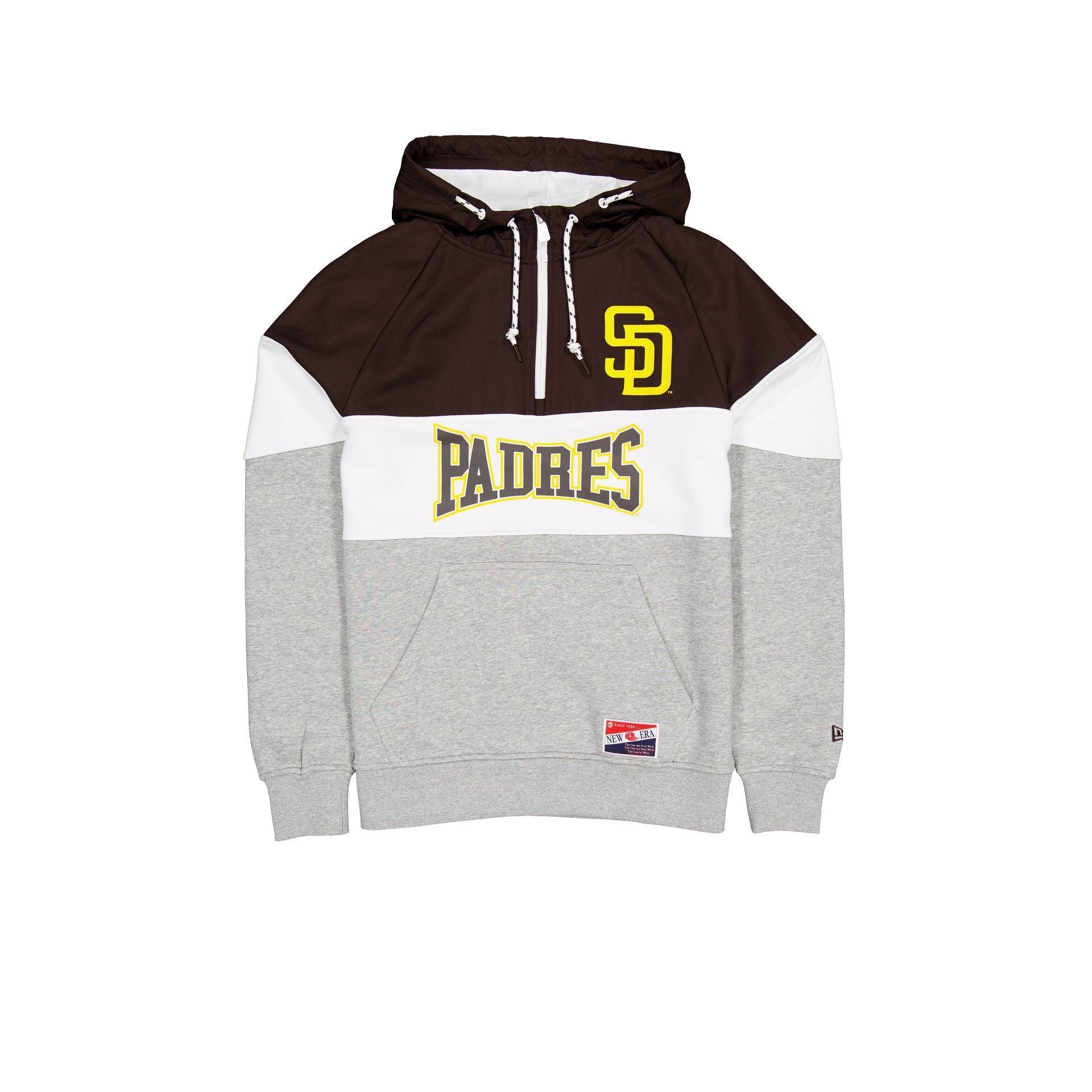 San Diego Padres Throwback Color Block Hoodie Male Product Image