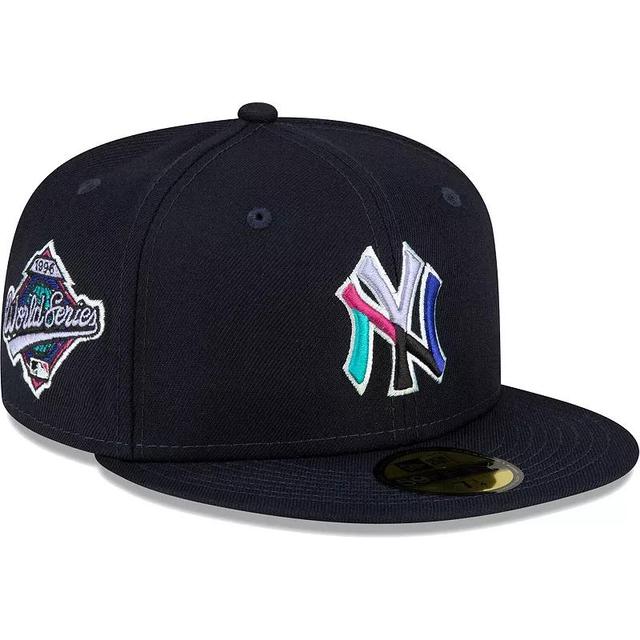 Mens New Era New York Yankees 1996 World Series Polar Lights 59FIFTY Fitted Hat Blue Product Image