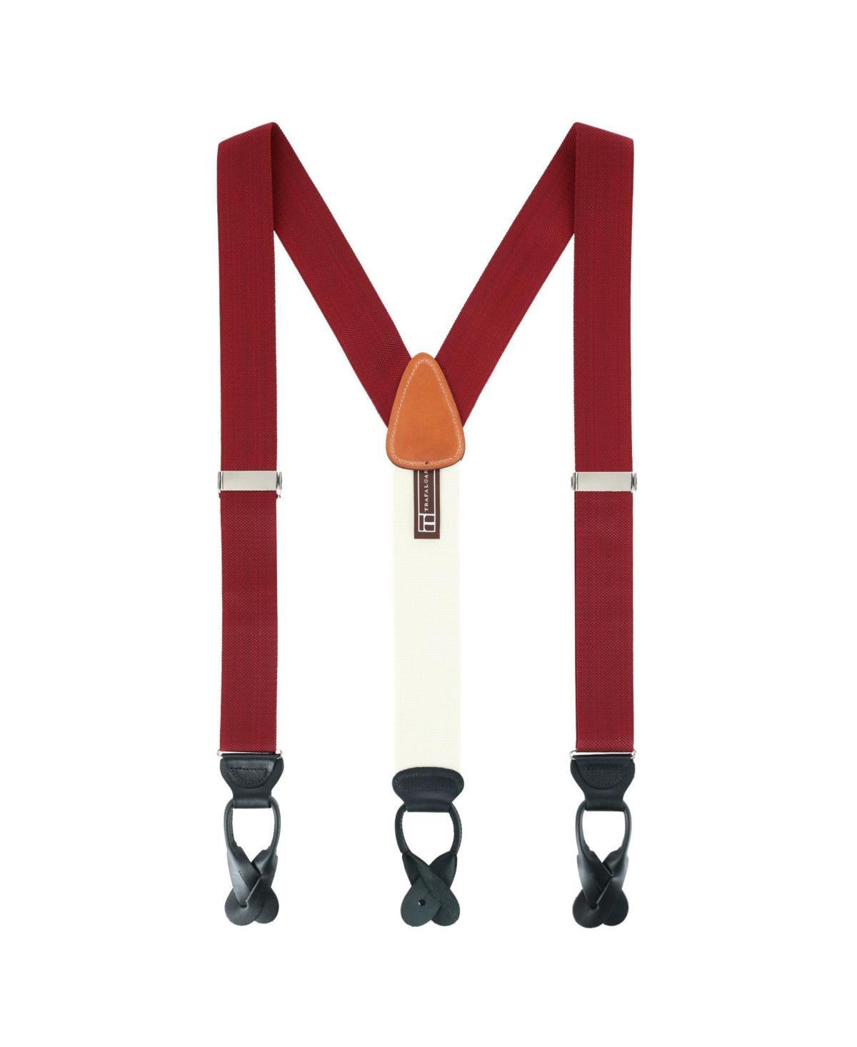 Trafalgar Mens Hudson Solid Button End Suspenders Product Image