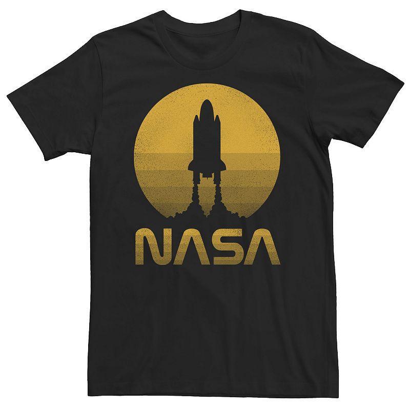 Big & Tall NASA Lift Off Silhouette Yellow Hue Tee, Mens Black Product Image