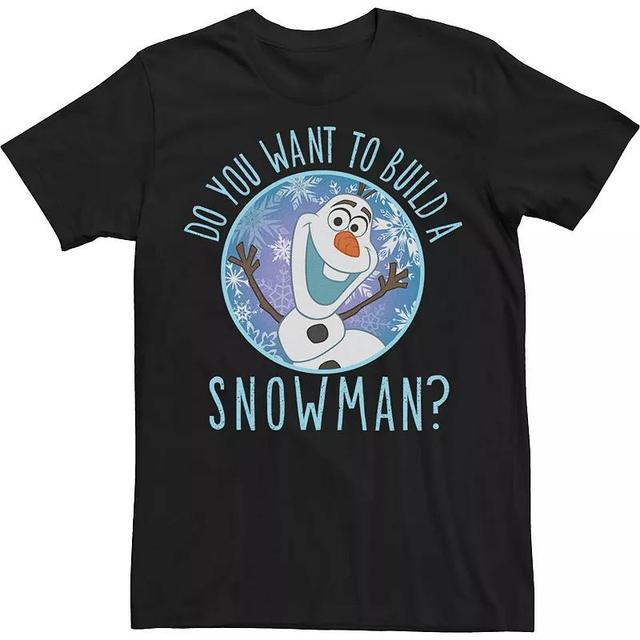 Big & Tall Frozen Build A Snowman Color Pop Tee, Mens Product Image