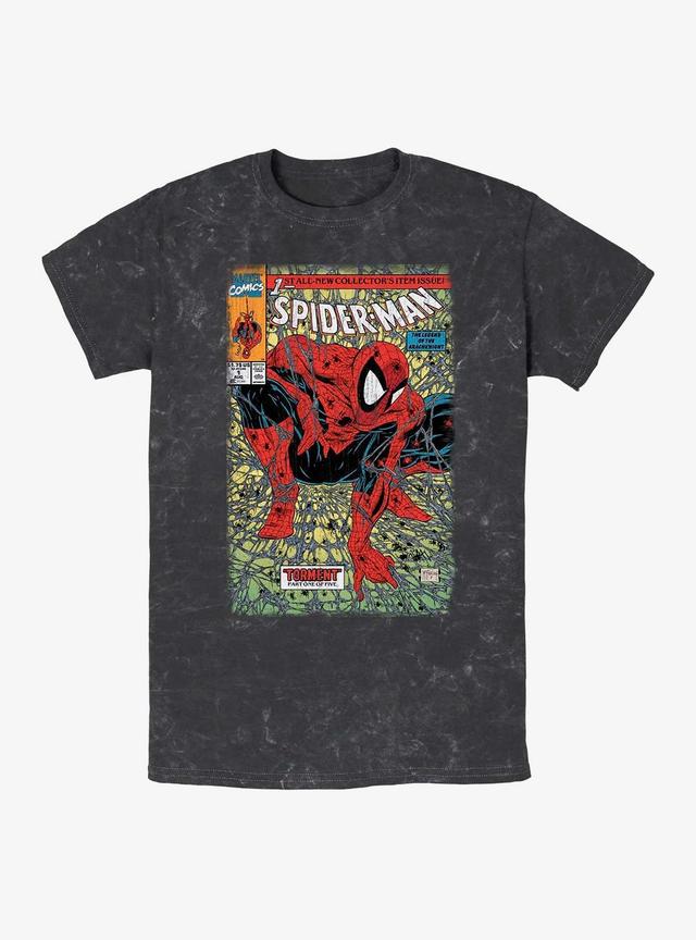 Marvel Spider-Man Spider Comic Mineral Wash T-Shirt Product Image