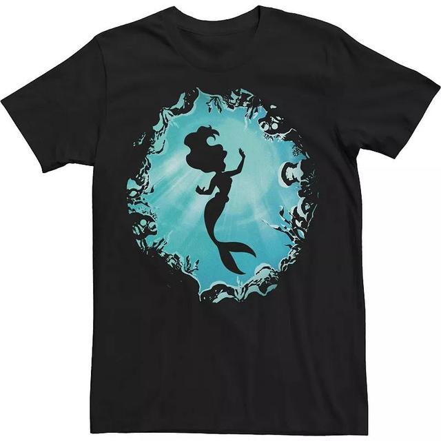 Big & Tall Disney Princesses Ariels Grotto Silhoutte Tee, Mens Product Image