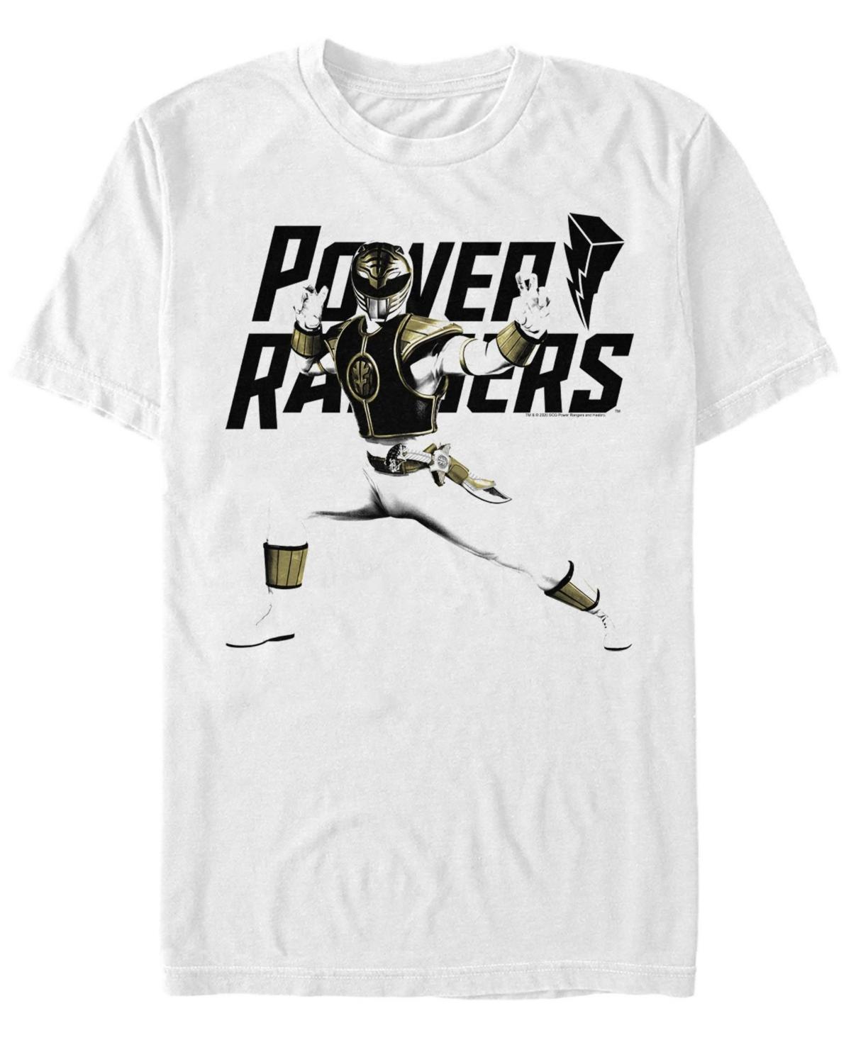 Mens Power Rangers White Ranger Action Pose Tee Product Image