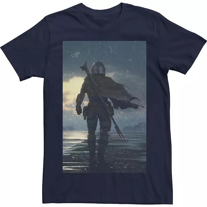 Mens Star Wars Mando The Way Poster Tee Blue Product Image