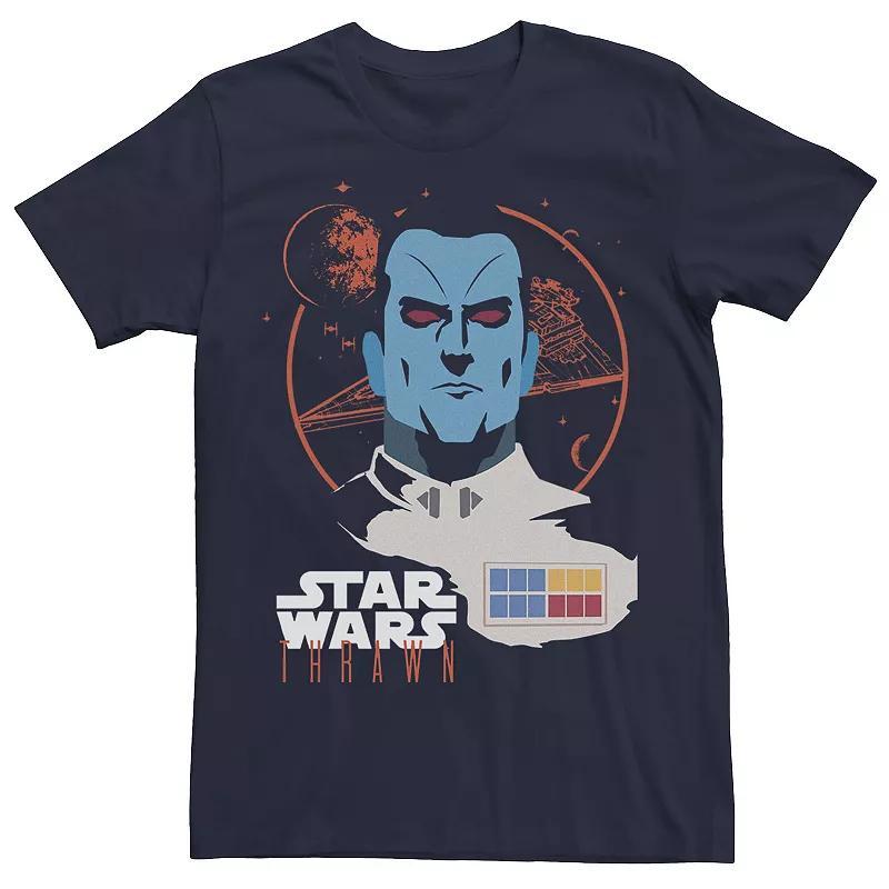 Mens Star Wars Admiral Thrawn Head Shot Tee Blue Product Image