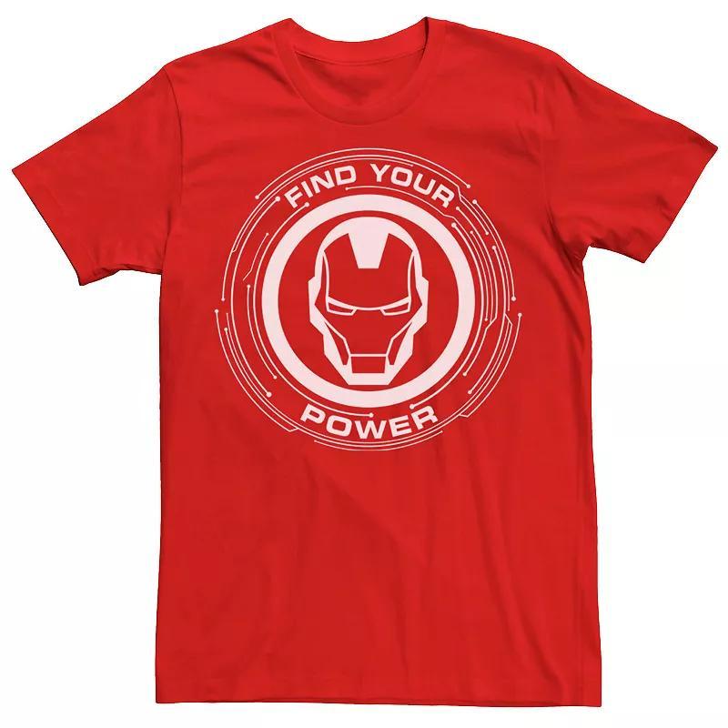 Mens Marvel Iron Man Find Your Power Simple Logo Tee Product Image