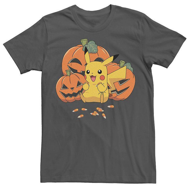 Mens Pokmon Pikachu Sitting With Candy Corn Tee Grey Product Image