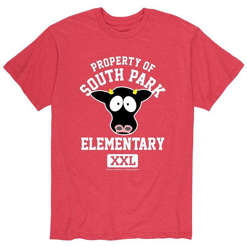 Mens South Park Elementary Tee Grey Red Product Image