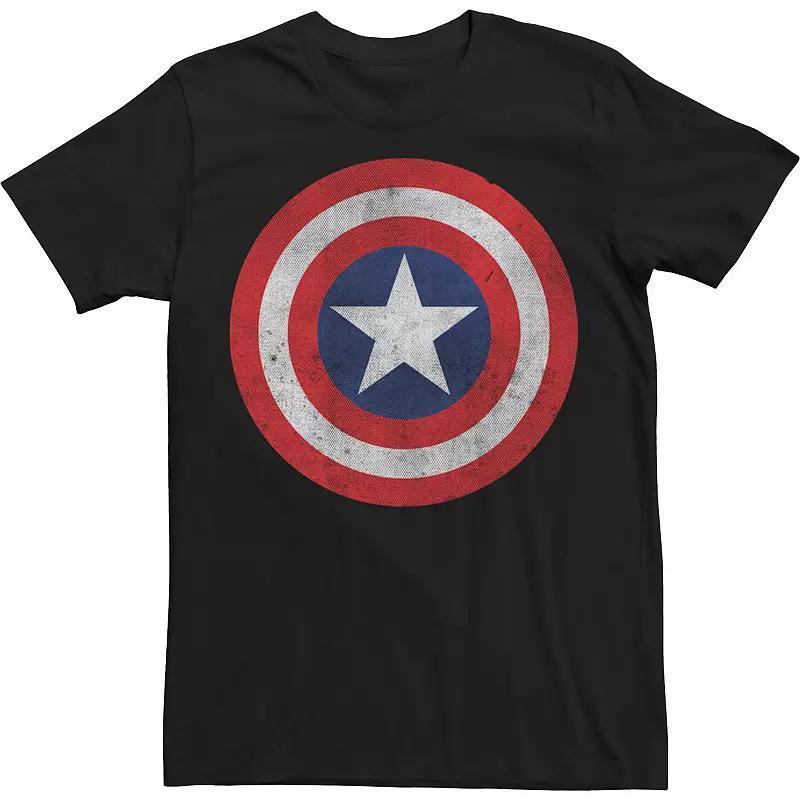 Big & Tall Marvel Captain Classic Crest Shield Logo Tee, Mens Product Image