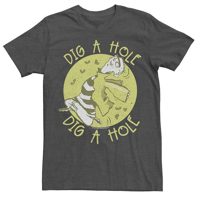 Mens Cartoon Network Ed, Edd n Eddy Dig A Hole Tee Grey Heather Product Image