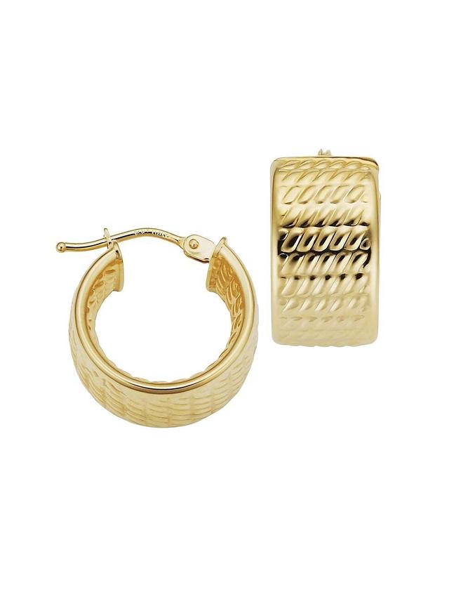 Womens 14K Yellow Gold Moto Bold Hoops Product Image