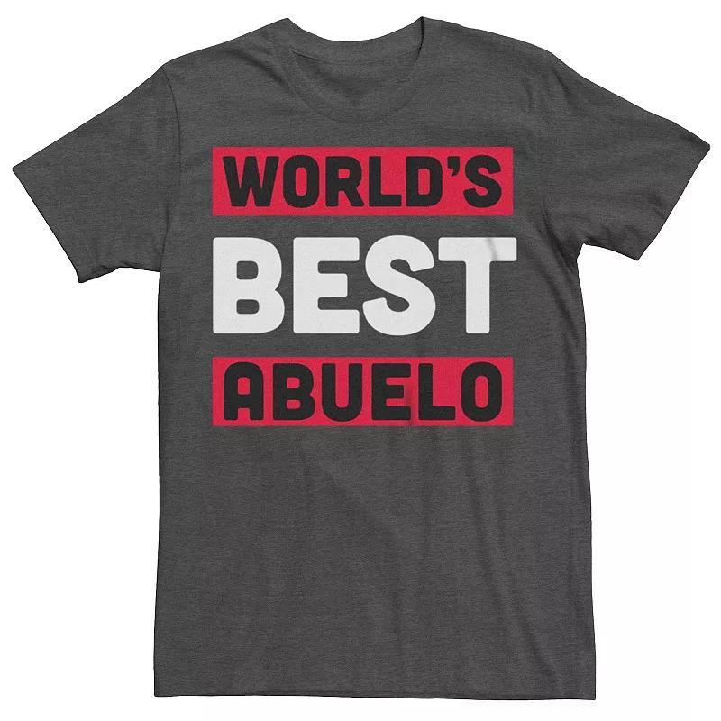 Mens Worlds Best Abuelo Graphic Tee Grey Heather Product Image