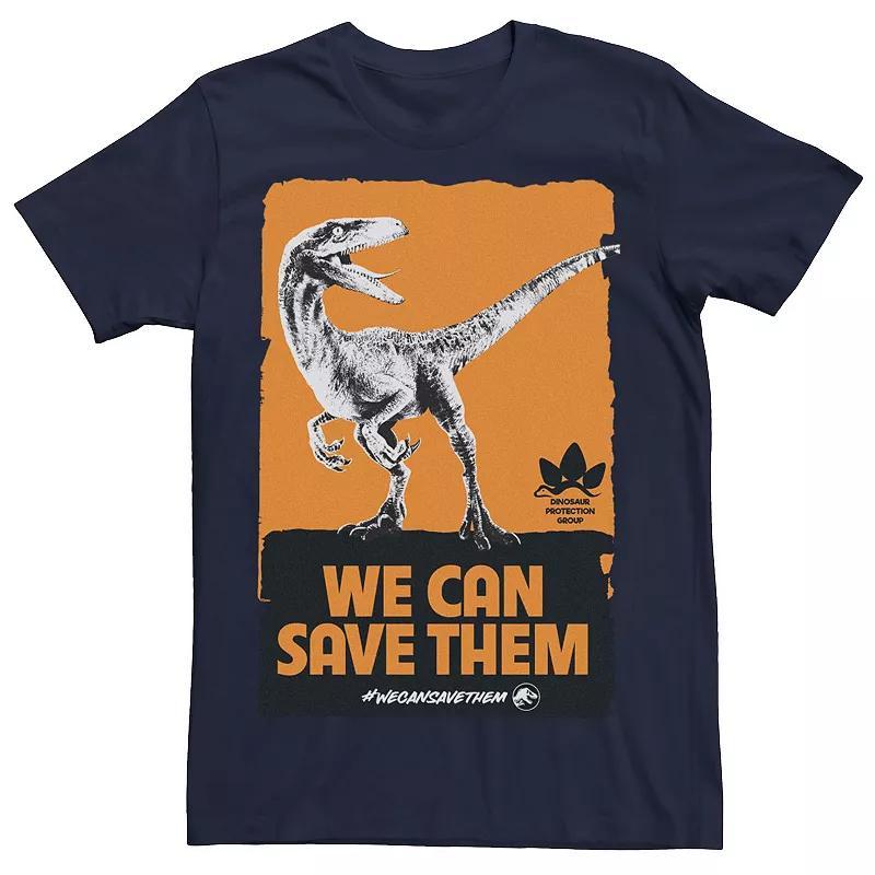 Mens Jurassic World We Can Save Them Poster Tee Product Image