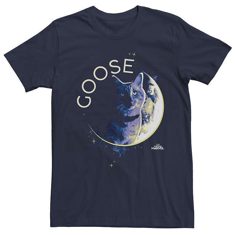 Mens Captain Marvel Goose Moon Tee Blue Product Image