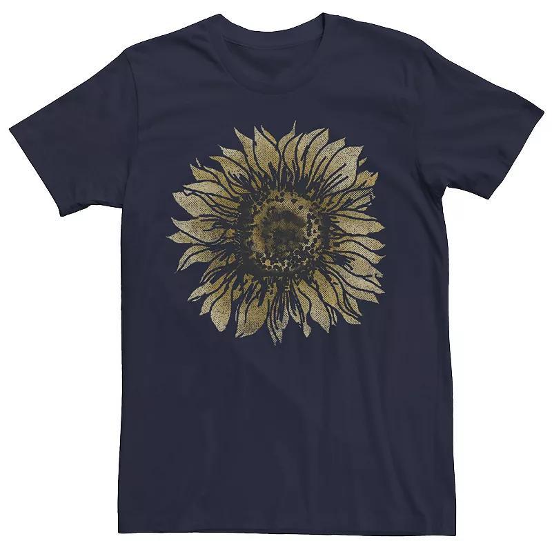 Mens Sunflower Distressed Sketch Tee Blue Product Image