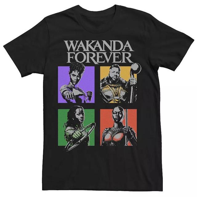 Mens Marvel Wakanda Forever Pop Art Group Portrait Tee Product Image