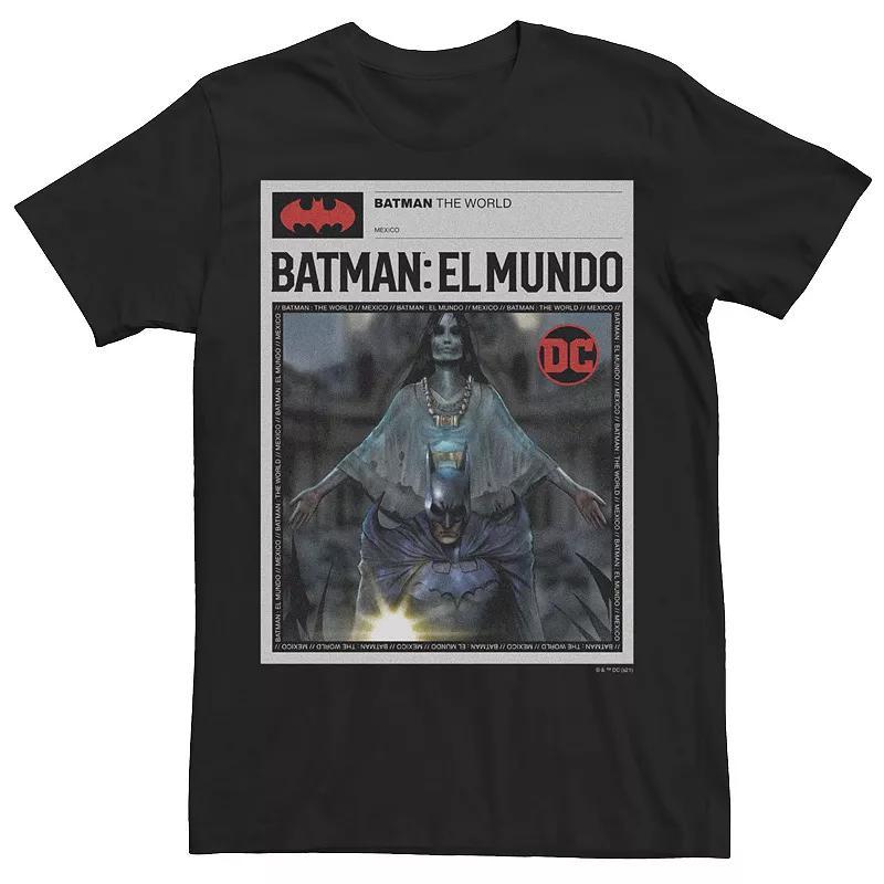 Mens Batman The World Mexicao News Poster Tee, Boys Product Image