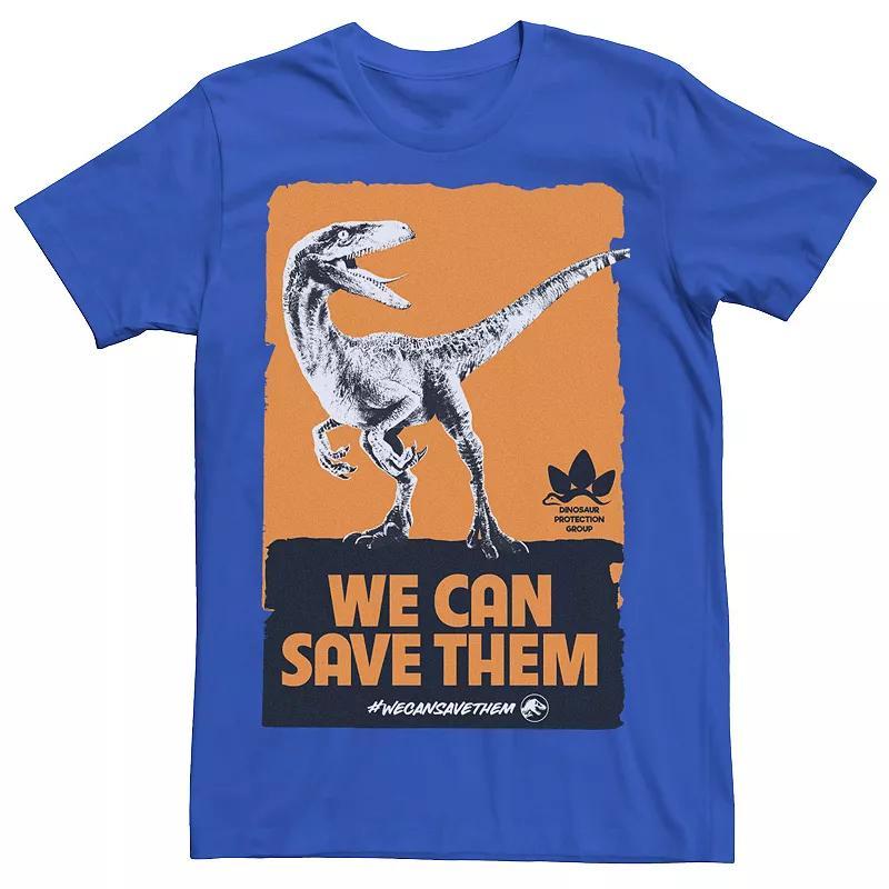 Mens Jurassic World We Can Save Them Vintage Poster Tee Product Image