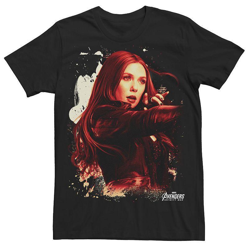 Marvel Mens Avengers Infinity War Painted Splatter The Scarlet Witch Short Sleeve T-Shirt Product Image