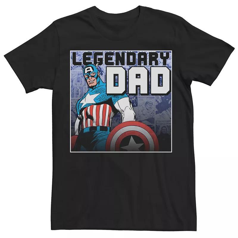 Mens Marvel Comics Retro Captain American Legendary Dad Tee Product Image