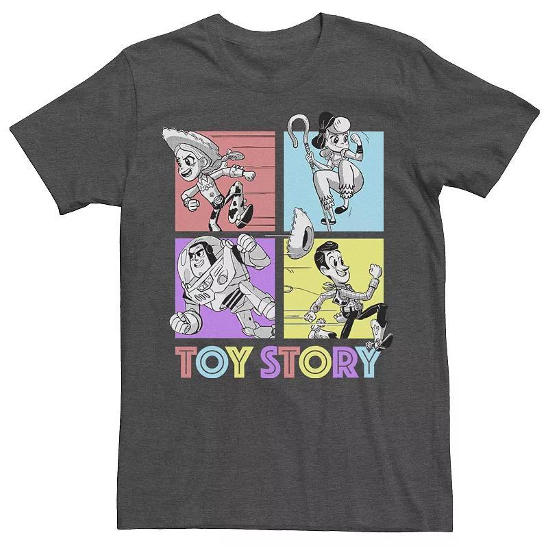 Disney / Pixars Toy Story Mens Blocks Poster Tee Grey Heather Product Image