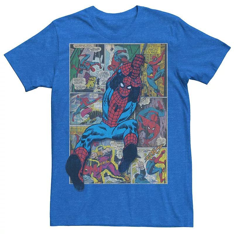 Marvel Mens Comic Collection Classic Spider-Man Swinging Short Sleeve T-Shirt Product Image