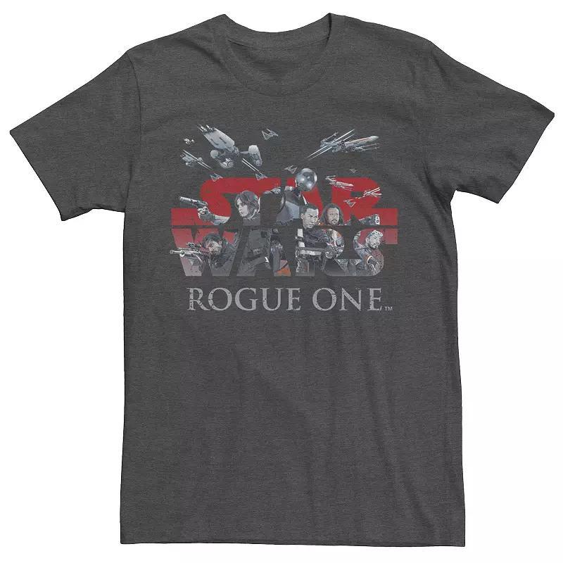 Mens Rogue One: A Star Wars Story Rebellion Logo Tee Grey Heather Product Image