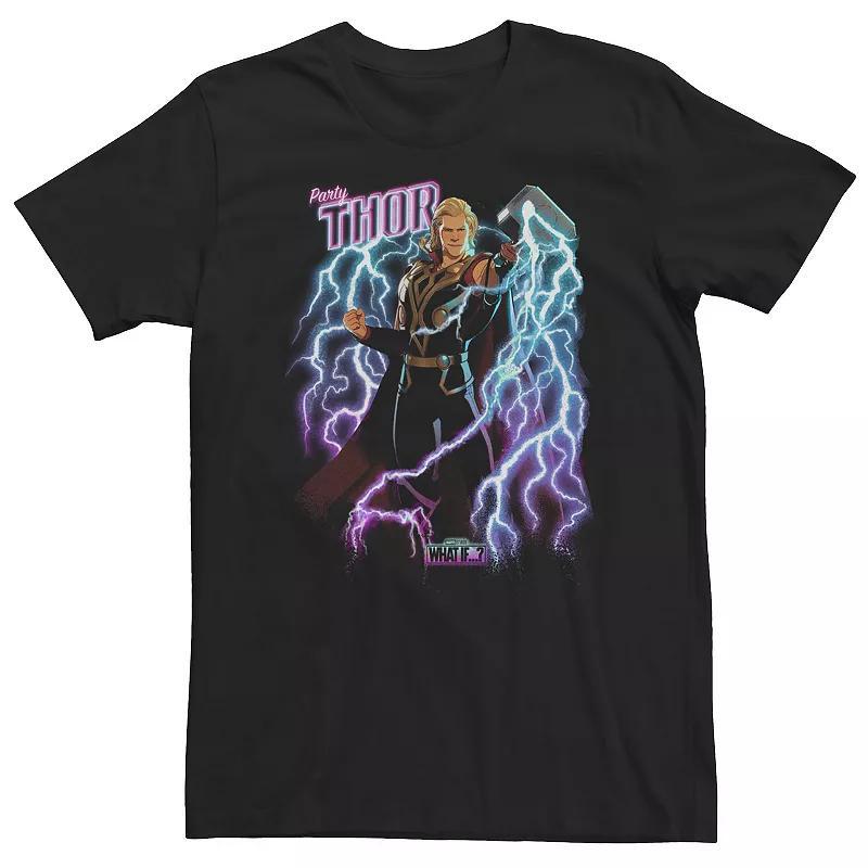 Big & Tall Marvel Party Thor Lightning Strike Tee, Mens Product Image