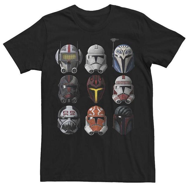 Big & Tall Star Wars: The Clone Wars Clone Helmets Tee, Mens Product Image