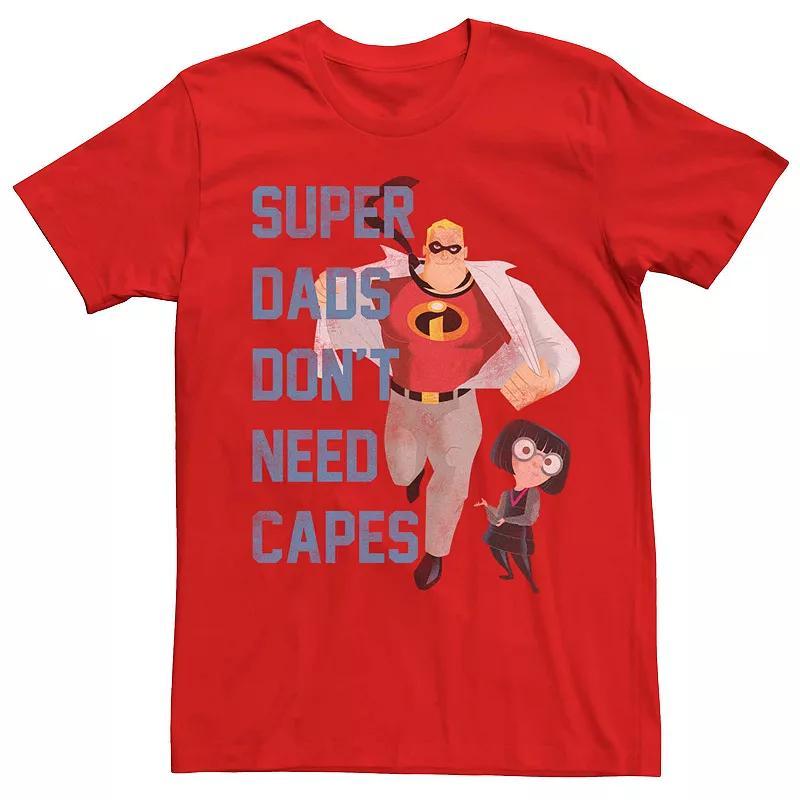 Pixar Mens The Incredibles Dads Dont Need Capes Short Sleeve T-Shirt Product Image