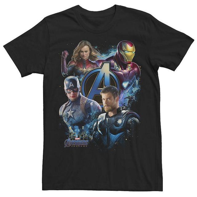 Mens Marvel Avengers: Endgame Blue Hue Collage Tee Product Image