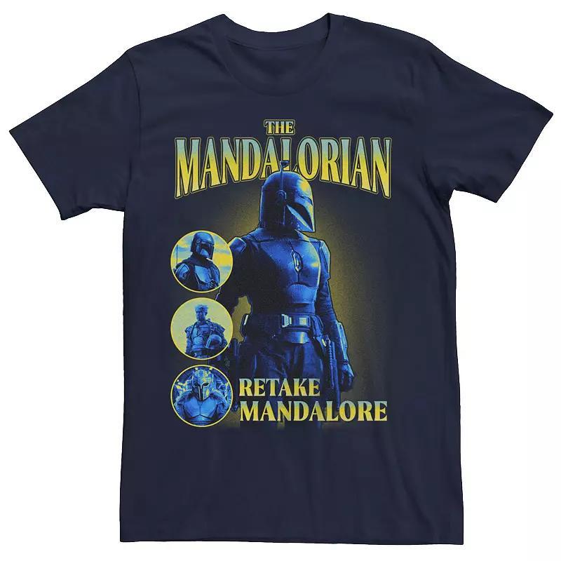 Mens Star Wars The Mandalorian Retake Mandalore Graphic Tee Blue Product Image