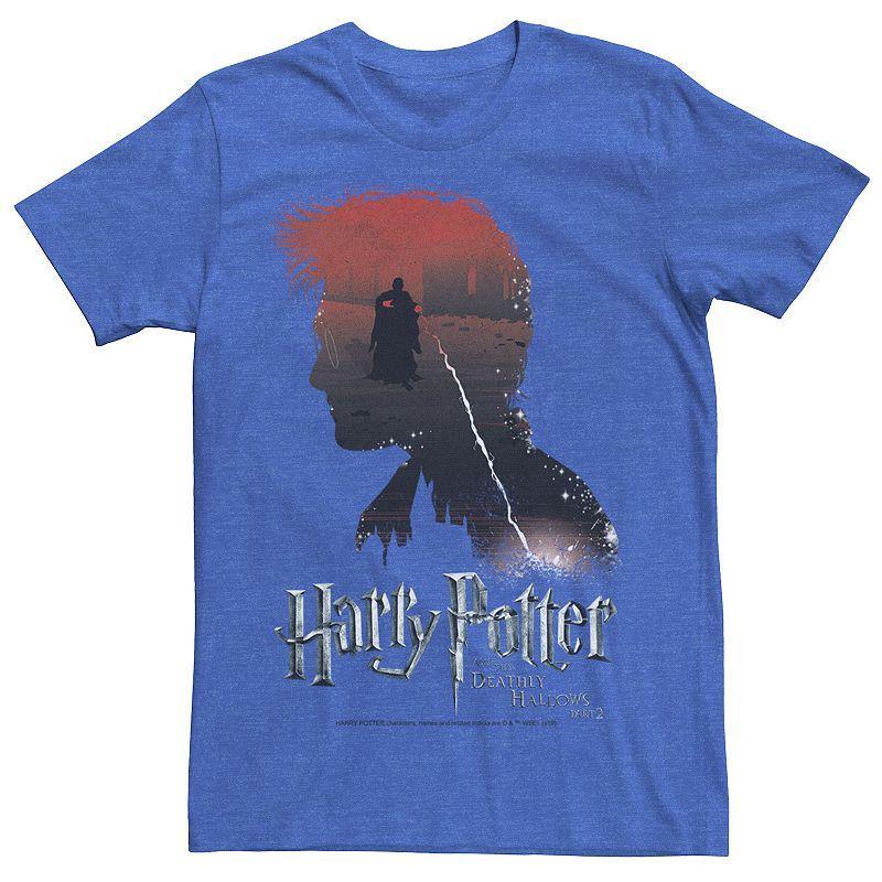 Mens Harry Potter and the Deathly Hallows Tee Athletic Grey Product Image