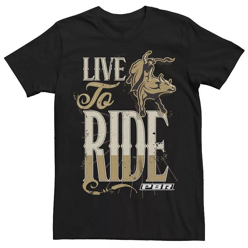 Mens Professional Bull Riders Live to Ride Rodeo Cowboy Graphic Tee Product Image