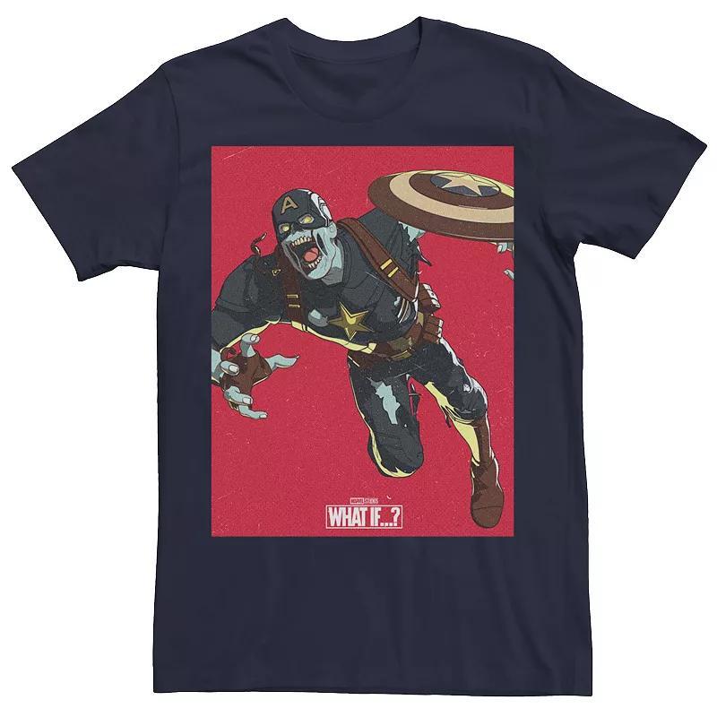 Mens Marvel What If Captain America Zombie Cover Tee, Boys Product Image