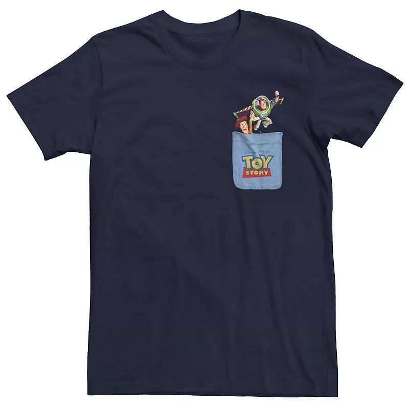 Mens Disney / Pixar Toy Story Buzz Woody Pocket Tee Blue Product Image