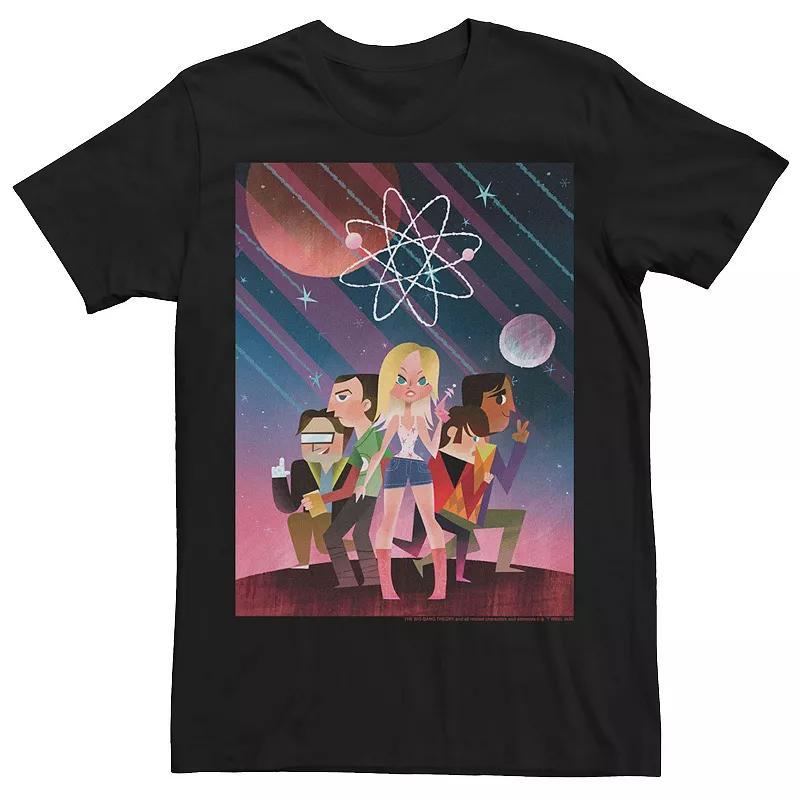 Mens The Big Bang Theory Group Shot Retro Cartoon Tee Product Image