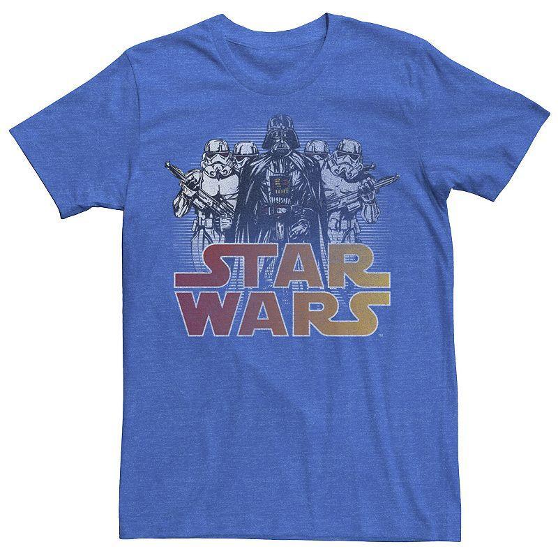 Mens Star Wars Dark Group Tee Med Blue Product Image